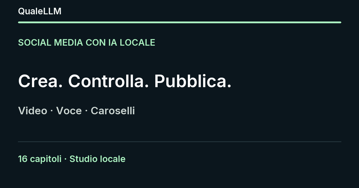 Kit Social Media con IA Locale